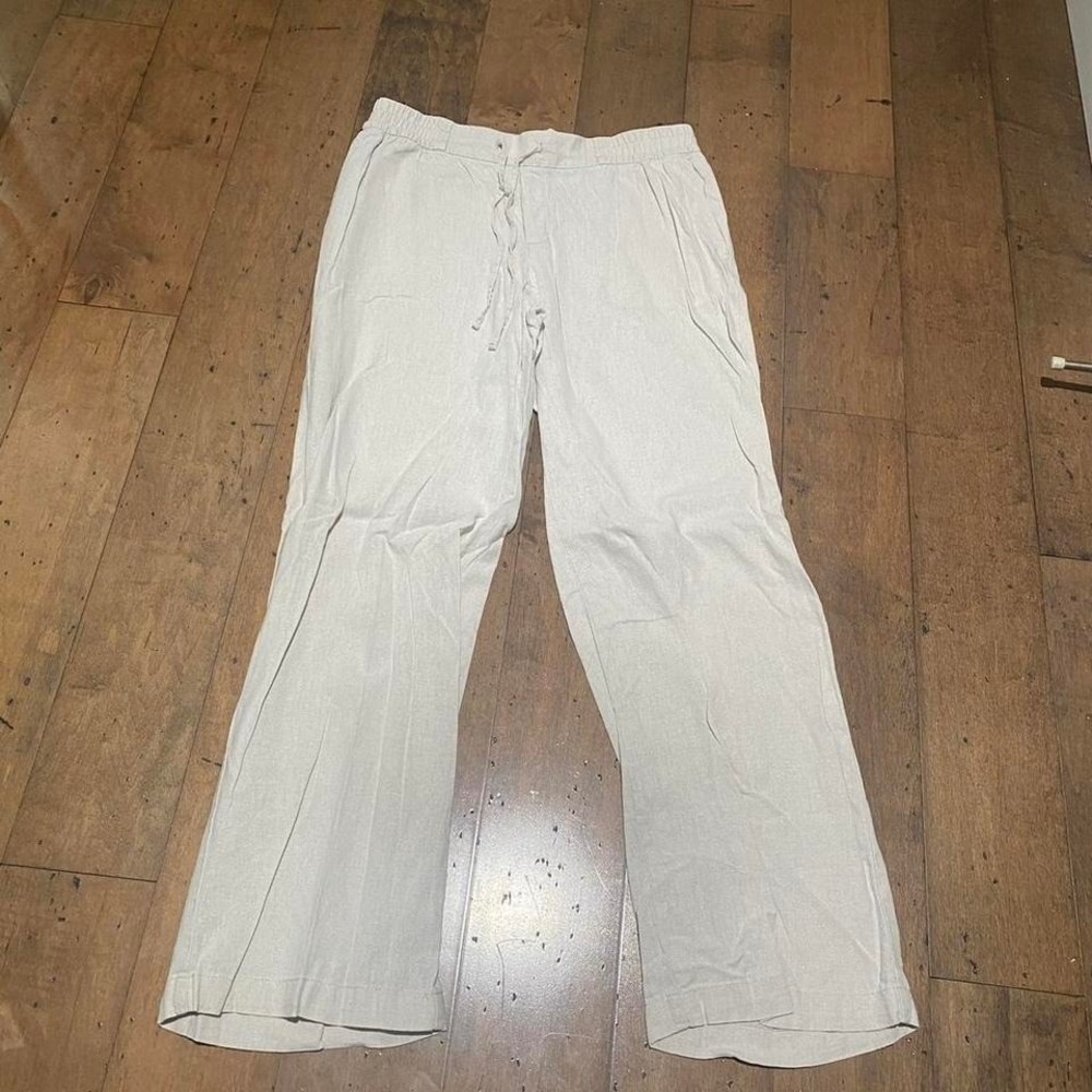 Baggy wide leg Old Navy white linen pants Size S